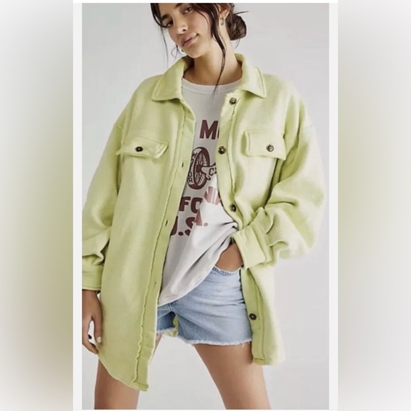 Free people oversized lime ruby jacket - Picture 7 of 7